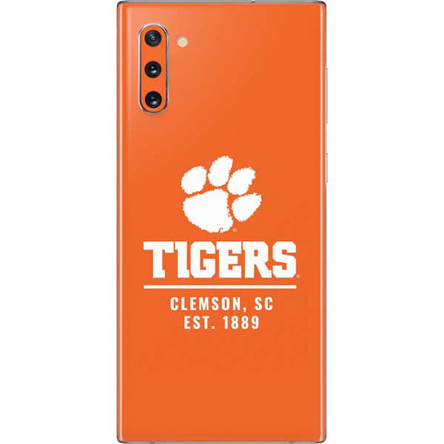 Clemson University Tigers Est 1889 Orange Galaxy Note 10 Skin